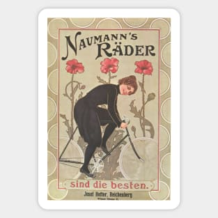 Naumann's Räder - Vintage Bicycle Poster from 1905 Sticker